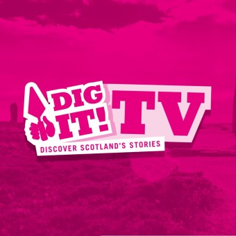 Dig It! TV logo on a pink background