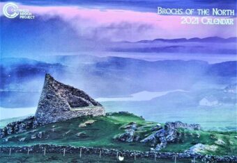 cover of the calendar produced by Caithness Broch Project shows Dun Carloway in the Western Isles