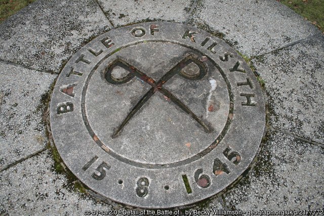Detail of the Battle of Kilsyth monument