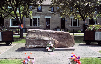 Photograph of the Wallyford Miners' Memorial Stone