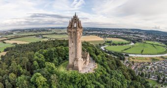 Aerial photograph of the Wallace Monument