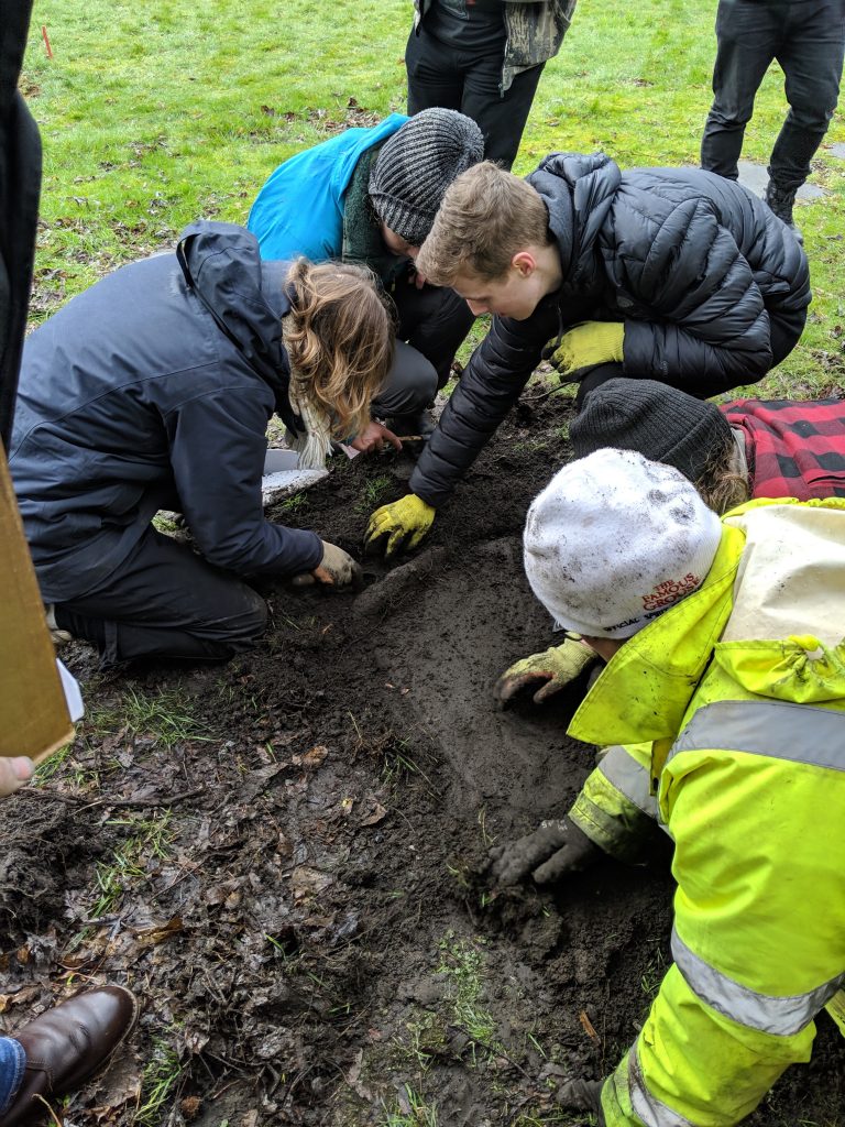 A 14-year-old schoolboy on his first dig uncovered one of Govan’s long-lost medieval gravestones. Image Credit: Govan Heritage Trust