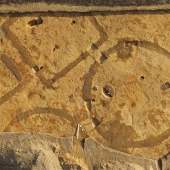 Aerial photograph of a field