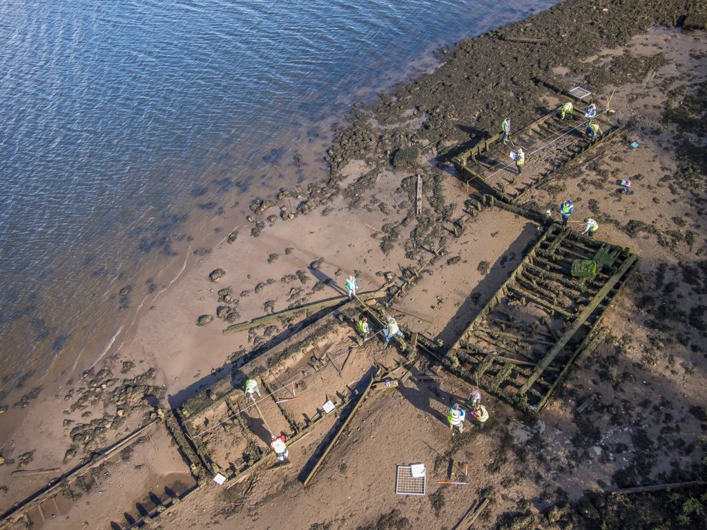 Recording mud punts in Newshot (Photo from SCAPE)