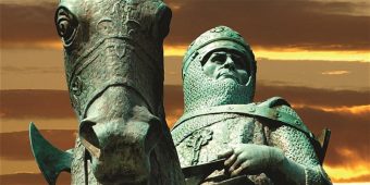 Statue of a knight on a horse