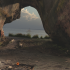 Screenshot of a website with a cave