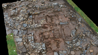 A digitally recreated dig site