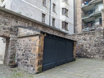 A small stone building