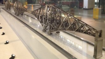 Silver model of a bridge