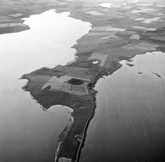 Aerial photo of a landscape (black and white)