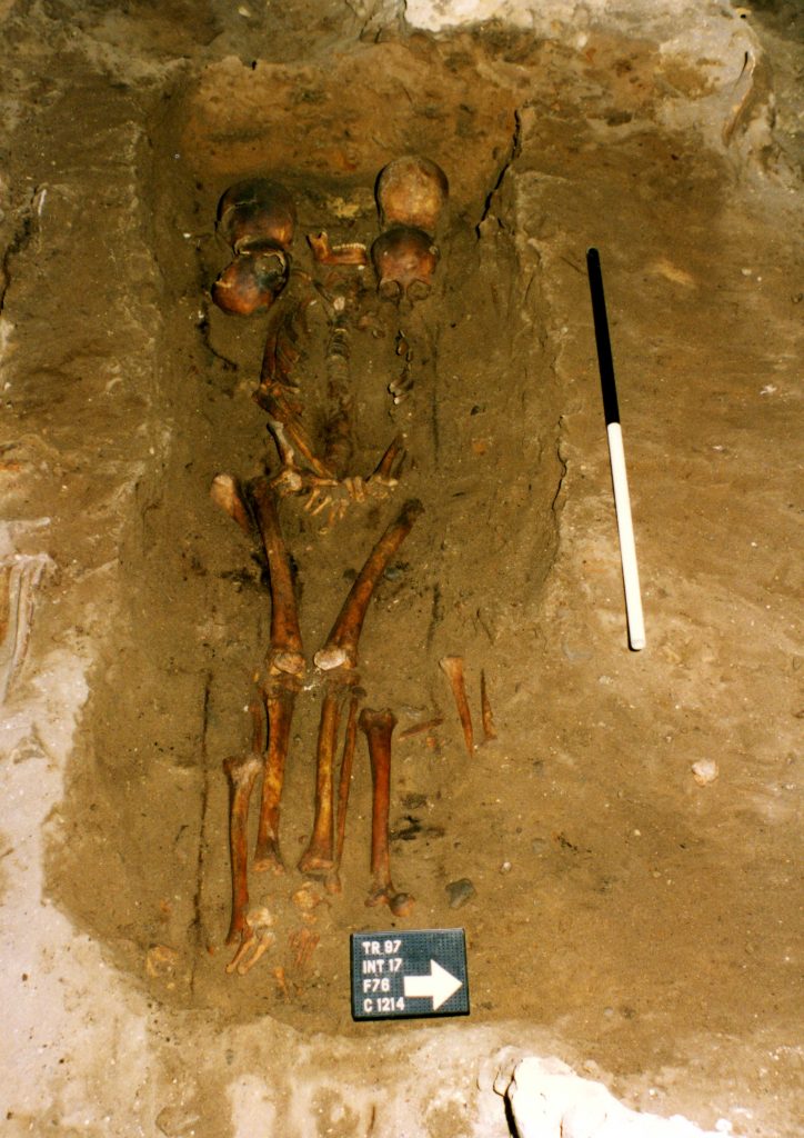 A skeleton in the ground