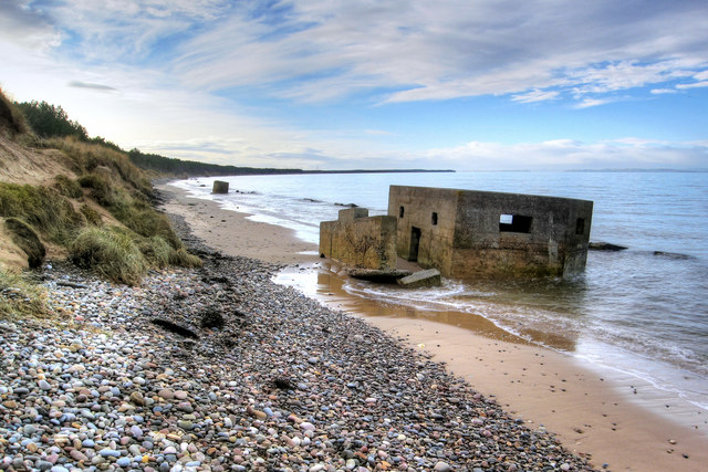 Pillbox on Roseisle Beach
