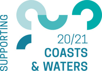 Blue logo that says 20/21 Coasts & Waters