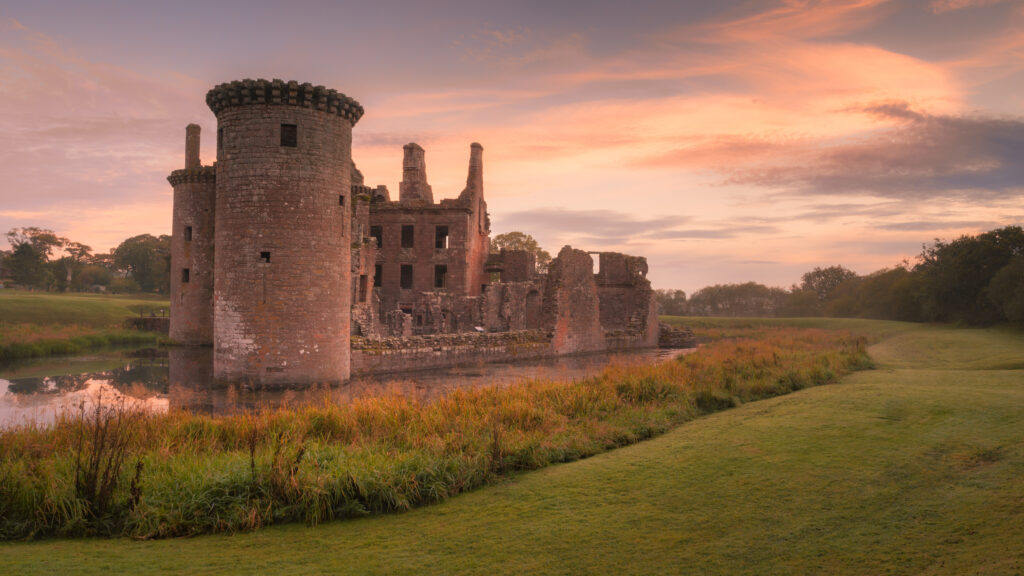 Caerlaverock Castle situated near the town of Dumfries.