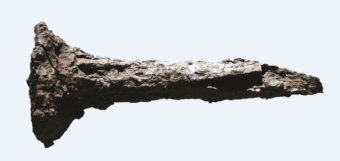 Photo of a decayed iron nail