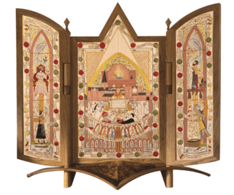 Photo of a tapestry in a frame