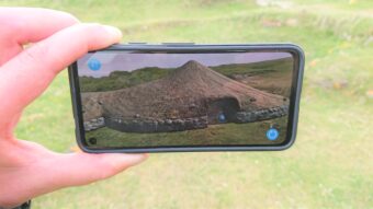 Photo of an ancient roundhouse in a phone