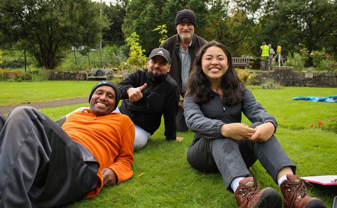 People at a dig site