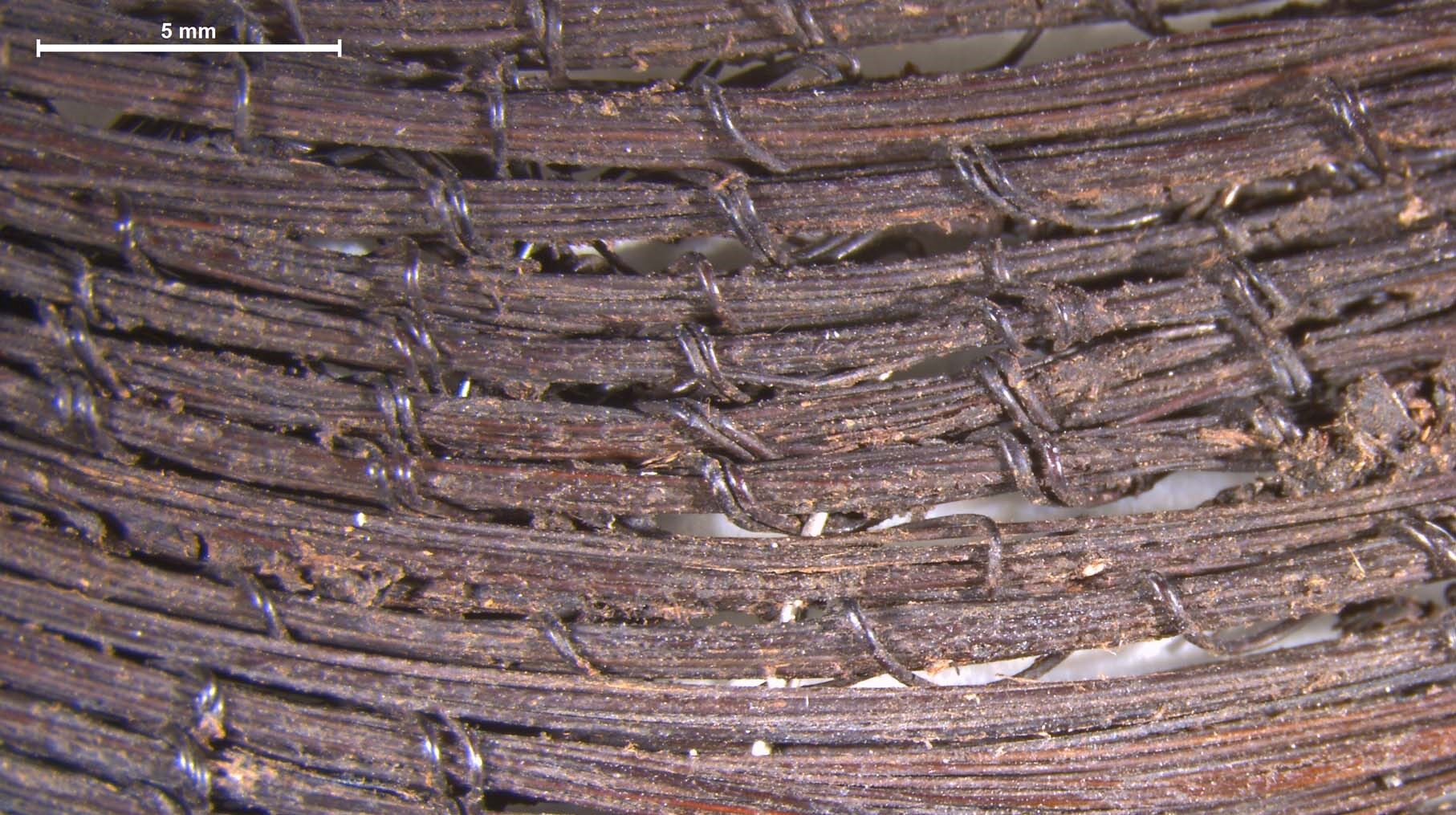Close-up image of the fibres of a horsehair hat