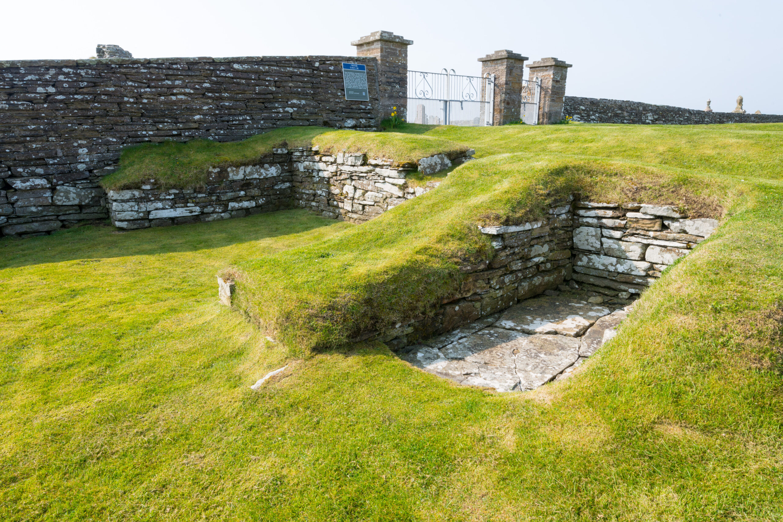 Photo of the stone foundations of a medieval building