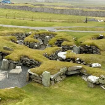 Ruined stone buildings