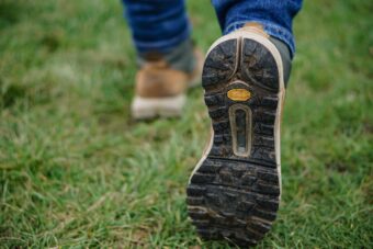 Shoes on grass