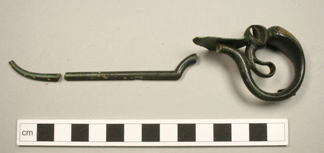 Photo of a metal bird-headed pin