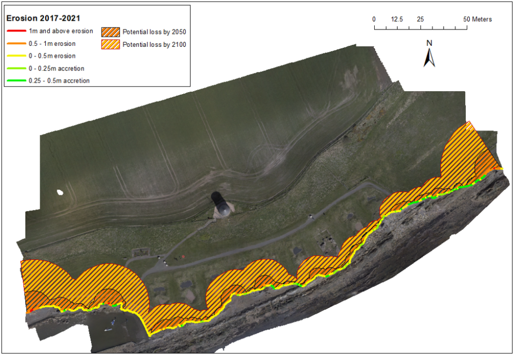 9c St Monans erosion 2017-21 and loss to 2050-2100