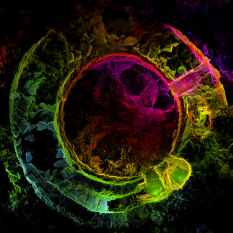 render of the 3D point cloud from Caisteal Grugaig Broch