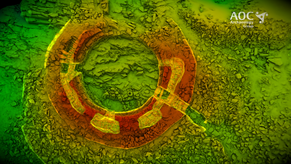 Clachtoll Broch: 3D model showing the layout of internal chambers