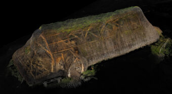Tacksman's House, Highland Folk Museum: 3D point cloud render from combined laser scan and photogrammetry data