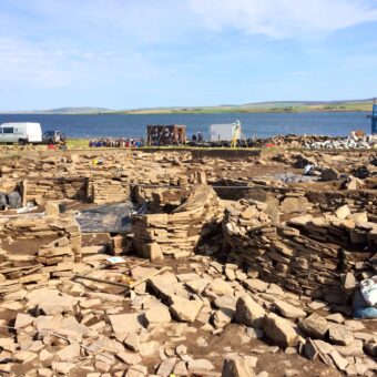Excavated site made of stone