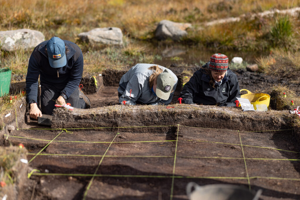 Archaeology at Sgòr an Eòin at the National Trust for Scotland’s Mar Lodge Estate in the Cairngorms (Image Copyright: Shahbaz Majeed 2023)