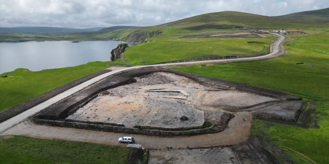 Aerial view of the Shetland Spaceport site