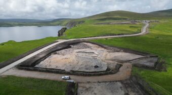 Aerial view of the Shetland Spaceport site