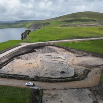 Aerial view of the Shetland Spaceport site
