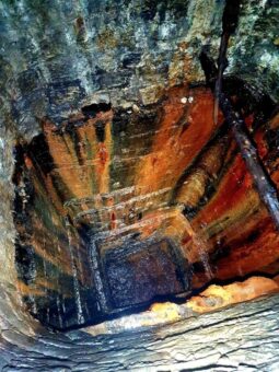 View down a mineshaft