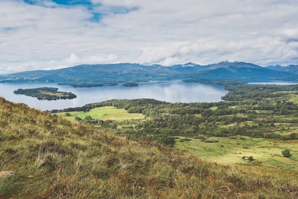Landscape photo of a loch in Scotland