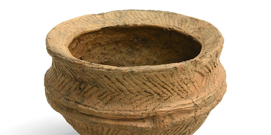 Old decorated pot