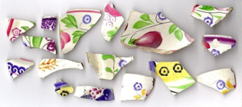 Pieces of decorated pottery