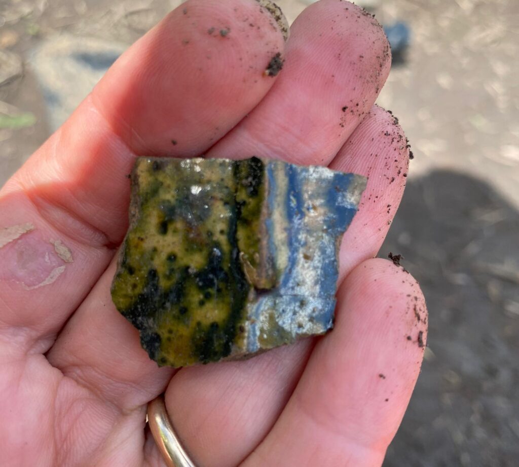 Broken piece of pottery