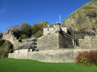 Photo of the stone walls of a military building