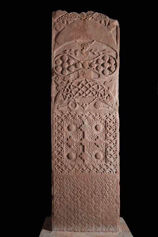 Decorated stone slab