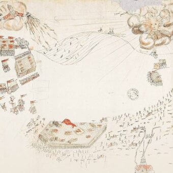 Illustration of a battle scene