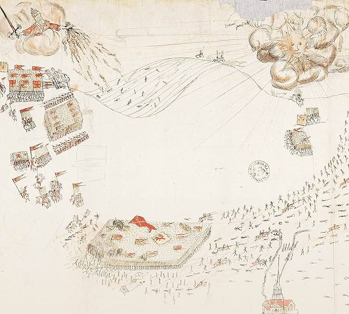 Illustration of a battle scene