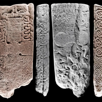 Intricately carved stone