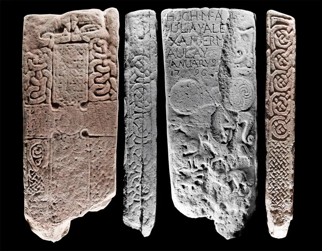 Intricately carved stone