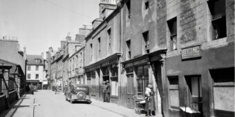 Old photograph of a city street
