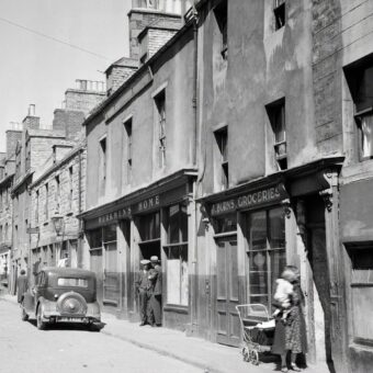 Old photograph of a city street