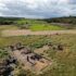 Aerial view of an excavation